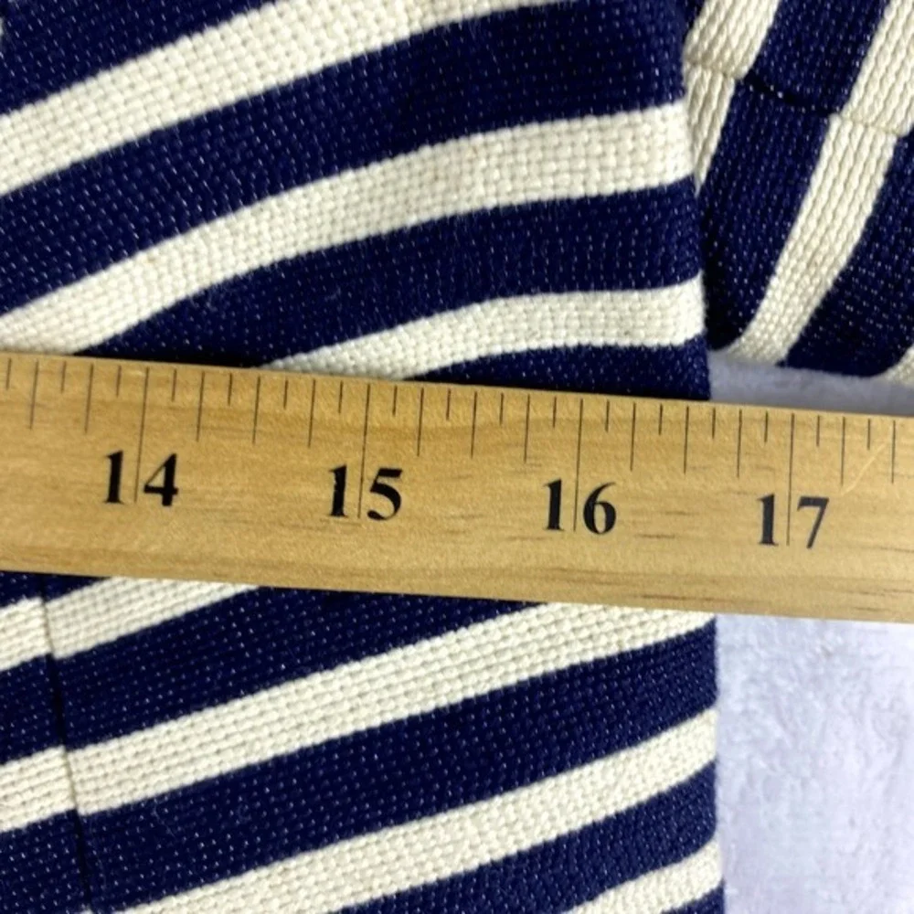 2/$30 NWT Banana Republic Blazer Sz 2 Blue Cream Cotton Blend Office‎ Work